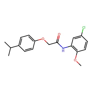 N-(5-chloro-2-methoxyphenyl)-2-(4-propan-2-ylphenoxy)acetamide structure