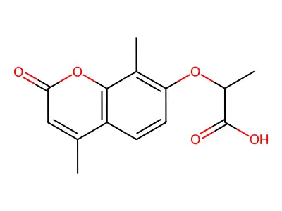2-[(4,8-dimethyl-2-oxo-2H-chromen-7-yl)oxy]propanoic acid structure