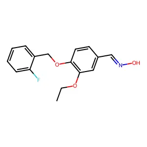 3-Ethoxy-4-[(2-fluorophenyl)methoxy]benzaldehyde oxime structure
