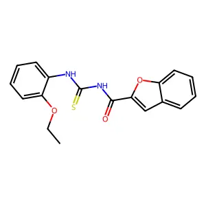 N-[(2-ethoxyphenyl)carbamothioyl]-1-benzofuran-2-carboxamide structure