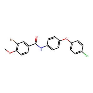 3-bromo-N-[4-(4-chlorophenoxy)phenyl]-4-methoxybenzamide structure