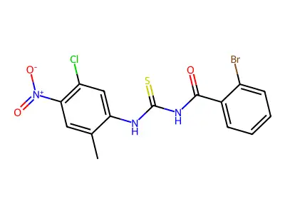 2-bromo-N-[(5-chloro-2-methyl-4-nitrophenyl)carbamothioyl]benzamide structure
