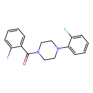 [4-(2-Fluorophenyl)piperazin-1-yl]-(2-iodophenyl)methanone structure