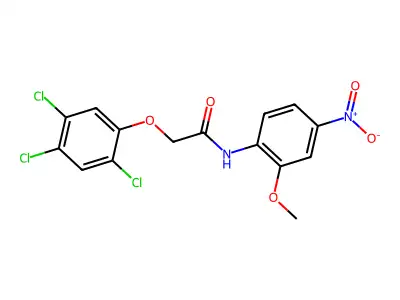 N-(2-methoxy-4-nitrophenyl)-2-(2,4,5-trichlorophenoxy)acetamide structure