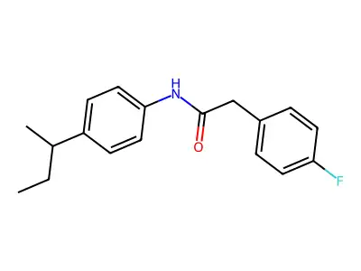 N-[4-(butan-2-yl)phenyl]-2-(4-fluorophenyl)acetamide structure