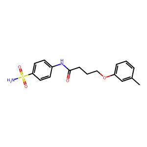 4-(3-methylphenoxy)-N-(4-sulfamoylphenyl)butanamide structure