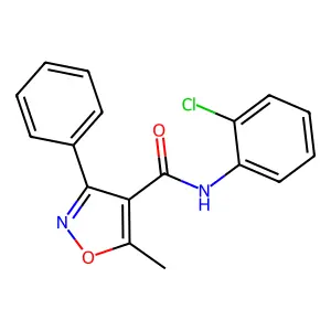 N-(2-chlorophenyl)-5-methyl-3-phenyl-1,2-oxazole-4-carboxamide structure