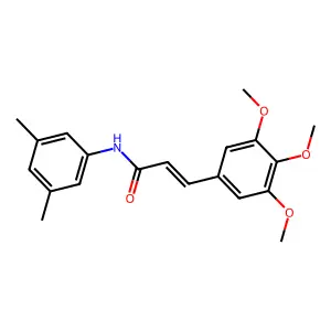 (E)-N-(3,5-dimethylphenyl)-3-(3,4,5-trimethoxyphenyl)prop-2-enamide structure