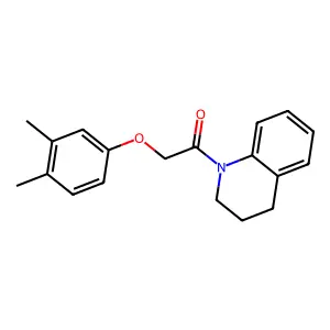 1-(3,4-dihydro-2H-quinolin-1-yl)-2-(3,4-dimethylphenoxy)ethanone structure