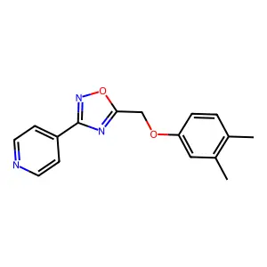 5-[(3,4-Dimethylphenoxy)methyl]-3-pyridin-4-yl-1,2,4-oxadiazole structure