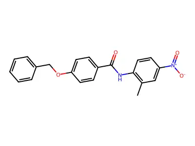 N-(2-methyl-4-nitrophenyl)-4-phenylmethoxybenzamide structure