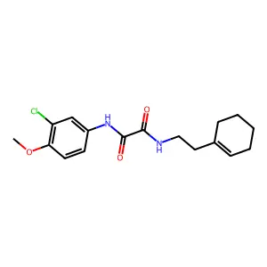 N'-(3-chloro-4-methoxyphenyl)-N-[2-(cyclohexen-1-yl)ethyl]oxamide structure