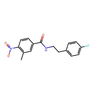 N-[2-(4-fluorophenyl)ethyl]-3-methyl-4-nitrobenzamide structure