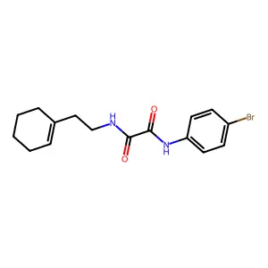 N'-(4-bromophenyl)-N-[2-(cyclohexen-1-yl)ethyl]oxamide structure