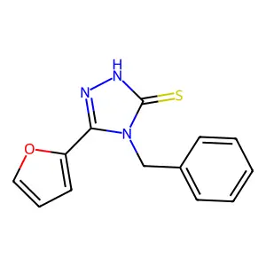 4-benzyl-5-(furan-2-yl)-4H-1,2,4-triazole-3-thiol structure