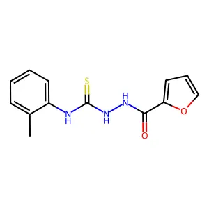 2-(2-furoyl)-N-(2-methylphenyl)hydrazinecarbothioamide structure