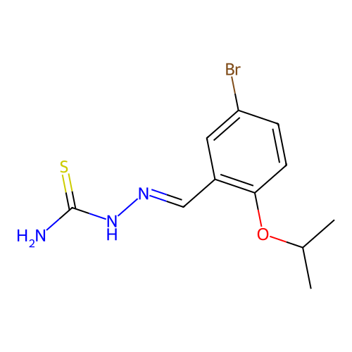 [(E)-(5-bromo-2-propan-2-yloxyphenyl)methylideneamino]thiourea structure