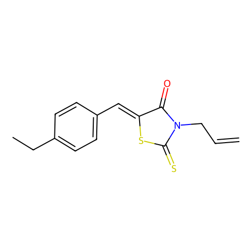 3-allyl-5-(4-ethylbenzylidene)-2-thioxo-1,3-thiazolidin-4-one structure