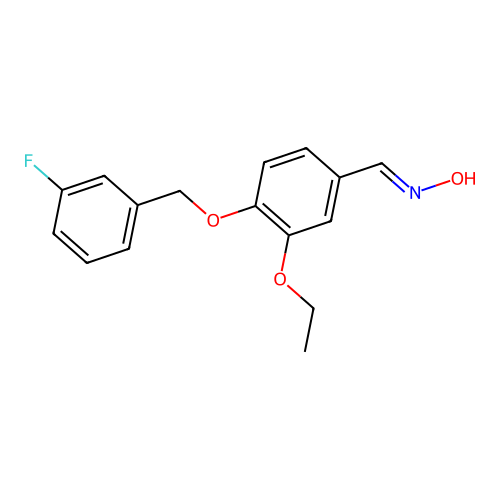N-[[3-ethoxy-4-[(3-fluorophenyl)methoxy]phenyl]methylidene]hydroxylamine structure