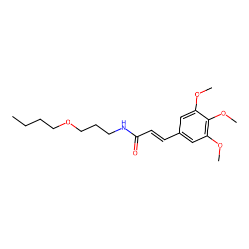 (E)-N-(3-butoxypropyl)-3-(3,4,5-trimethoxyphenyl)prop-2-enamide structure