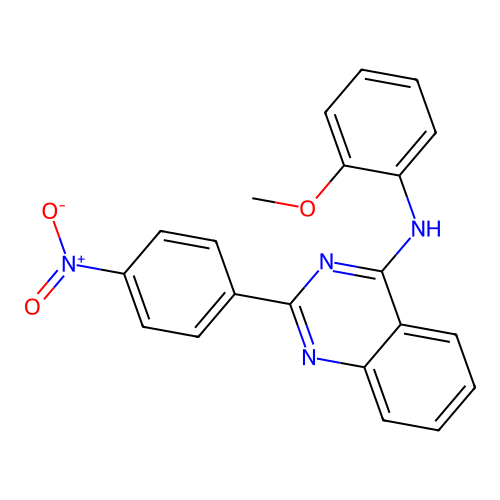 N-(2-methoxyphenyl)-2-(4-nitrophenyl)-4-quinazolinamine structure