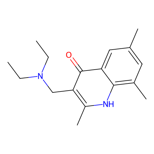 3-[(Diethylamino)methyl]-2,6,8-trimethylquinolin-4-ol structure