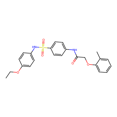 N-[4-[(4-ethoxyphenyl)sulfamoyl]phenyl]-2-(2-methylphenoxy)acetamide structure