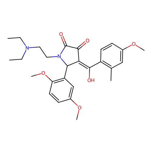 1-(2-(diethylamino)ethyl)-5-(2,5-dimethoxyphenyl)-3-hydroxy-4-(4-methoxy-2-methylbenzoyl)-1H-pyrrol-2(5H)-one structure