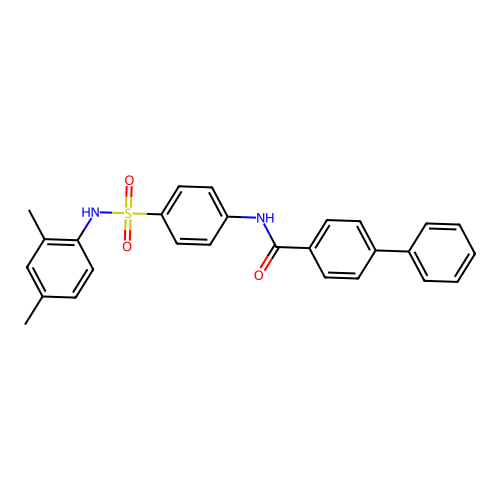 N-(4-{[(2,4-dimethylphenyl)amino]sulfonyl}phenyl)-4-biphenylcarboxamide structure