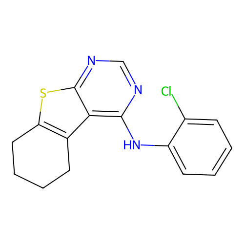 N-(2-chlorophenyl)-5,6,7,8-tetrahydro[1]benzothieno[2,3-d]pyrimidin-4-amine structure
