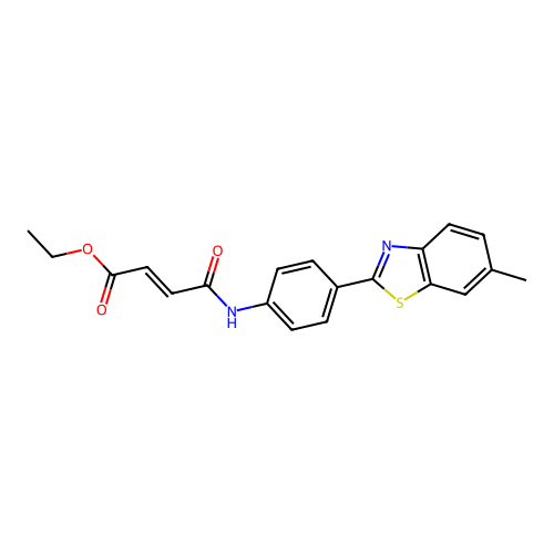 ethyl (2E)-4-{[4-(6-methyl-1,3-benzothiazol-2-yl)phenyl]amino}-4-oxobut-2-enoate structure