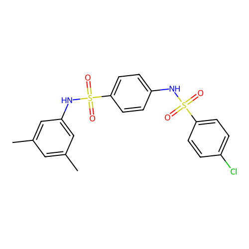 4-chloro-N-{4-[(3,5-dimethylanilino)sulfonyl]phenyl}benzenesulfonamide structure