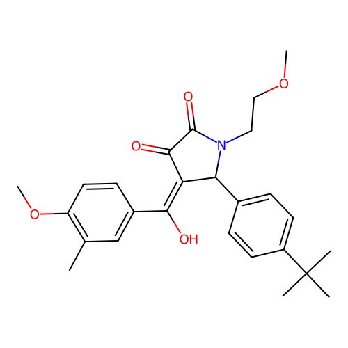 5-(4-tert-butylphenyl)-3-hydroxy-4-(4-methoxy-3-methylbenzoyl)-1-(2-methoxyethyl)-2,5-dihydro-1H-pyrrol-2-one structure