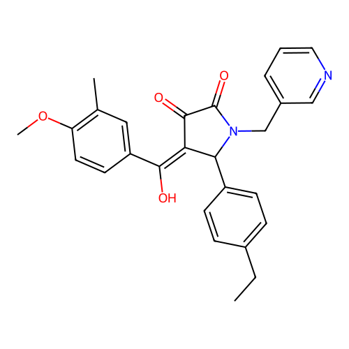 5-(4-ethylphenyl)-3-hydroxy-4-(4-methoxy-3-methylbenzoyl)-1-[(pyridin-3-yl)methyl]-2,5-dihydro-1H-pyrrol-2-one structure