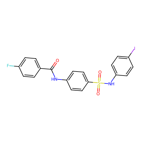4-fluoro-N-[4-[(4-iodophenyl)sulfamoyl]phenyl]benzamide structure
