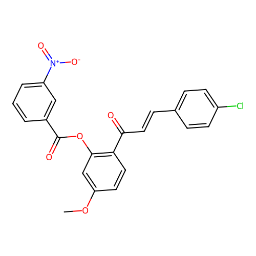 2-[(2E)-3-(4-chlorophenyl)prop-2-enoyl]-5-methoxyphenyl 3-nitrobenzoate structure