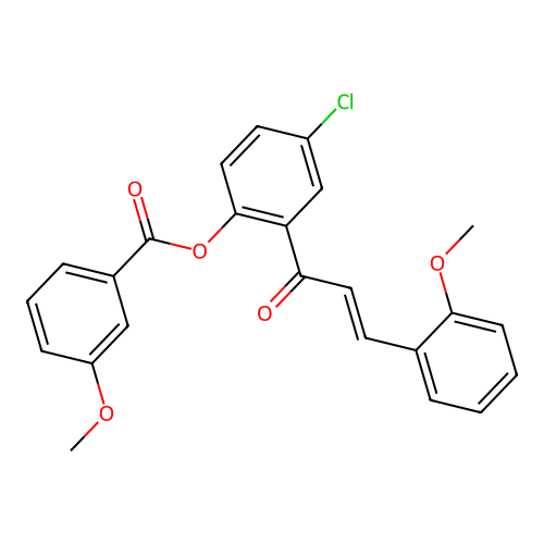 [4-chloro-2-[(E)-3-(2-methoxyphenyl)prop-2-enoyl]phenyl] 3-methoxybenzoate structure