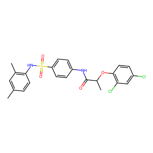 2-(2,4-dichlorophenoxy)-N-(4-{[(2,4-dimethylphenyl)amino]sulfonyl}phenyl)propanamide structure