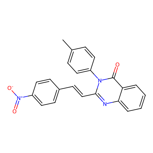 3-(4-methylphenyl)-2-[(E)-2-(4-nitrophenyl)ethenyl]quinazolin-4(3H)-one structure