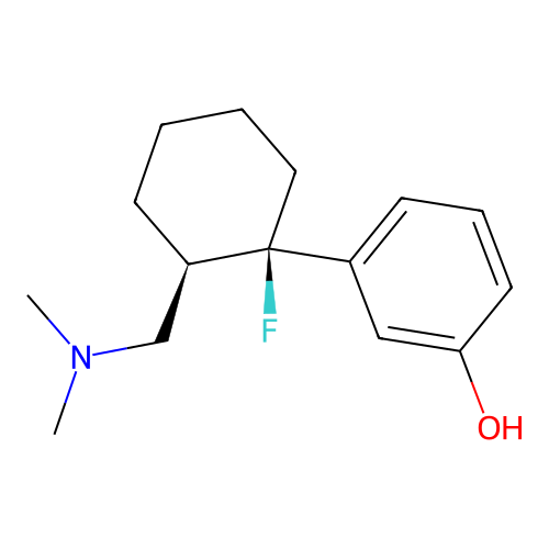 3-[(1R,2R)-2-[(dimethylamino)methyl]-1-fluorocyclohexyl]phenol structure