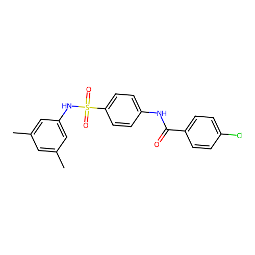 4-chloro-N-[4-[(3,5-dimethylphenyl)sulfamoyl]phenyl]benzamide structure