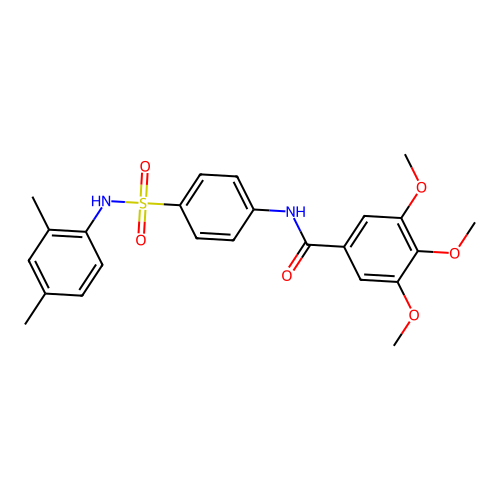 N-[4-[(2,4-dimethylphenyl)sulfamoyl]phenyl]-3,4,5-trimethoxybenzamide structure