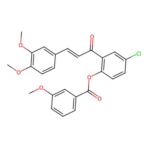 4-chloro-2-[(2E)-3-(3,4-dimethoxyphenyl)prop-2-enoyl]phenyl 3-methoxybenzoate structure