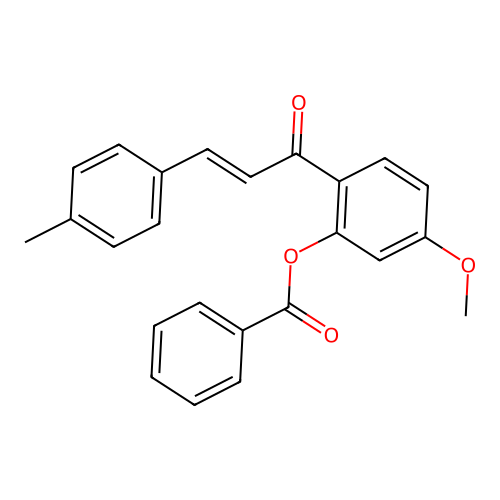 5-methoxy-2-[(2E)-3-(4-methylphenyl)prop-2-enoyl]phenyl benzoate structure