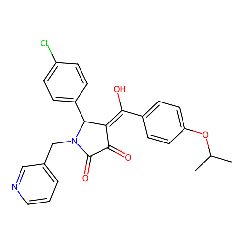 5-(4-chlorophenyl)-3-hydroxy-4-[4-(propan-2-yloxy)benzoyl]-1-[(pyridin-3-yl)methyl]-2,5-dihydro-1H-pyrrol-2-one structure