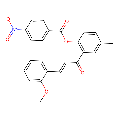 2-[(2E)-3-(2-methoxyphenyl)prop-2-enoyl]-4-methylphenyl 4-nitrobenzoate structure