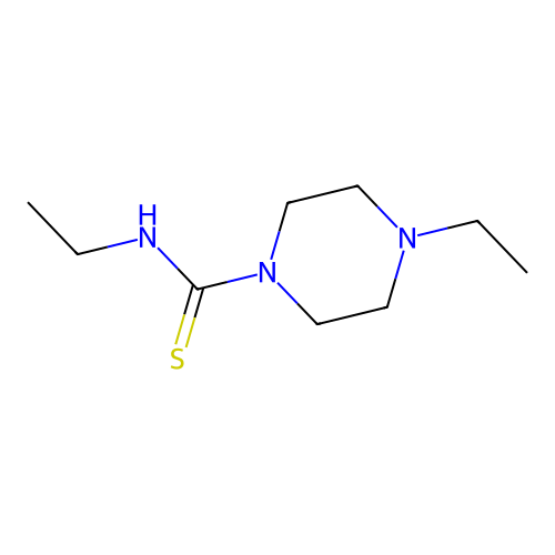 (Ethylamino)(4-ethylpiperazinyl)methane-1-thione structure