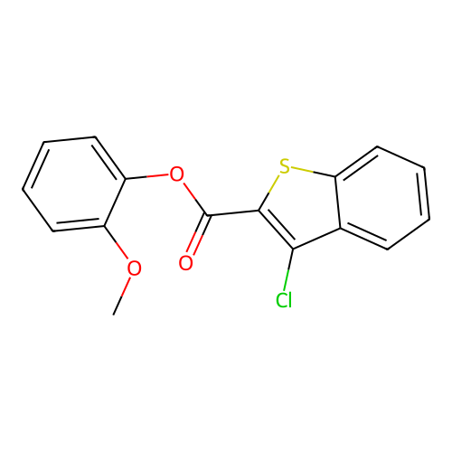 2-Methoxyphenyl 3-chloro-1-benzothiophene-2-carboxylate structure