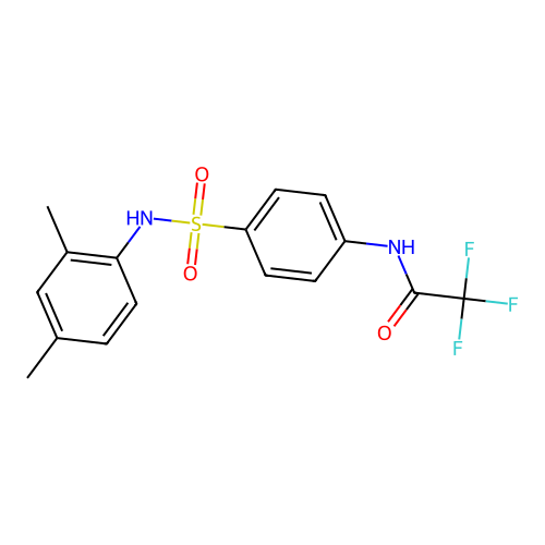 N-[4-[(2,4-dimethylphenyl)sulfamoyl]phenyl]-2,2,2-trifluoroacetamide structure