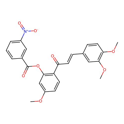 2-[(2E)-3-(3,4-dimethoxyphenyl)prop-2-enoyl]-5-methoxyphenyl 3-nitrobenzoate structure